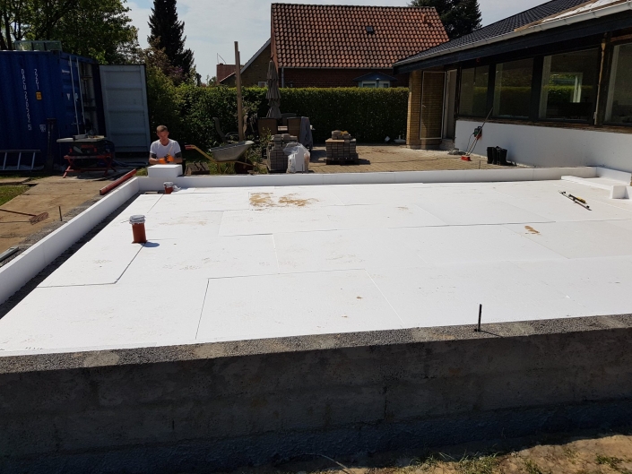 Fundament til tilbygning
