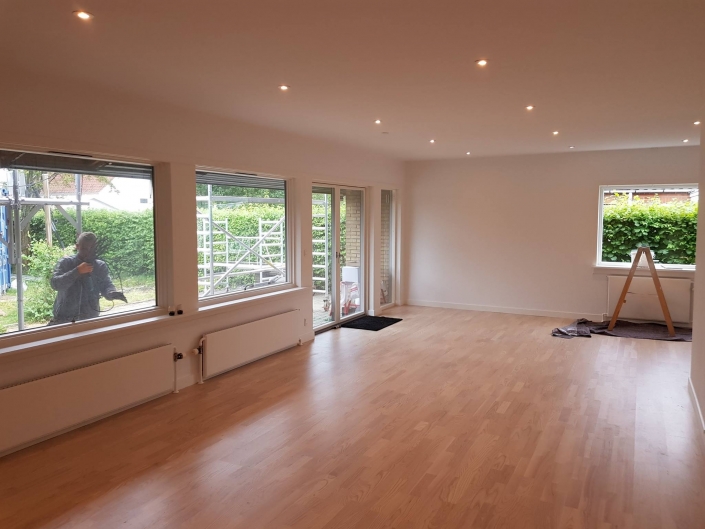 Indendørs renovering af tømrefirma